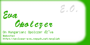 eva opolczer business card